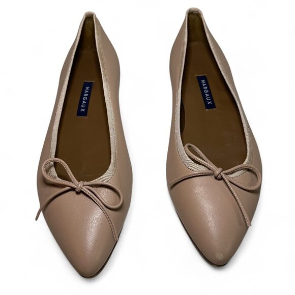 Margaux Shoes - Margaux Pointed-Toe Flats sz 38.5 EU Rose Nappa